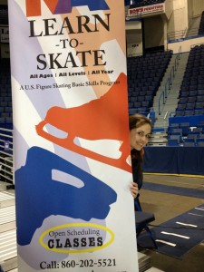 Newington Arena Learn to Skate Program Standing Sign